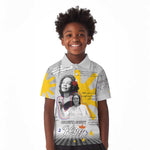 African American Coretta Scott King Kid Polo Shirt Honoring The Legacy Hand Draw Style