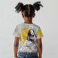 African American Coretta Scott King Kid T shirt Honoring The Legacy Hand Draw Style