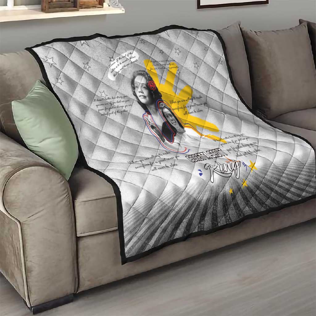 African American Coretta Scott King Quilt Honoring The Legacy Hand Draw Style