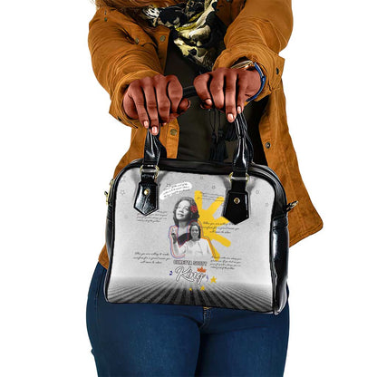 African American Coretta Scott King Shoulder Handbag Honoring The Legacy Hand Draw Style