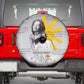 African American Coretta Scott King Spare Tire Cover Honoring The Legacy Hand Draw Style
