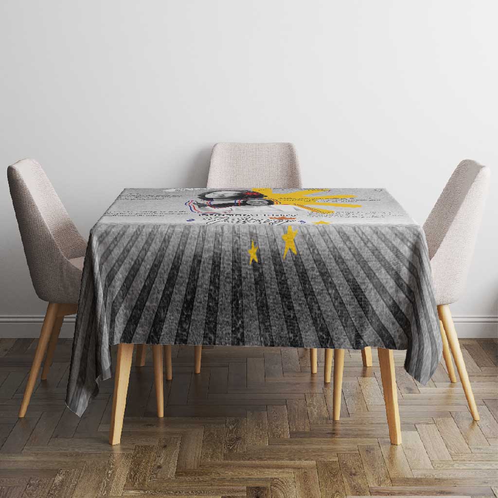 African American Coretta Scott King Tablecloth Honoring The Legacy Hand Draw Style