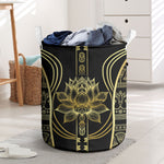 Egypt The Lotus Laundry Basket Gold Bloom Hieroglyphic Patterns