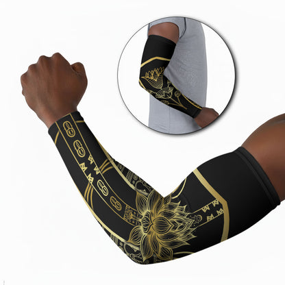 Egypt The Lotus Arm Sleeves Gold Bloom Hieroglyphic Patterns