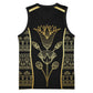 Egypt The Lotus Basketball Jersey Gold Bloom Hieroglyphic Patterns
