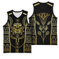 Egypt The Lotus Basketball Jersey Gold Bloom Hieroglyphic Patterns