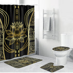 Egypt The Lotus Bathroom Set Gold Bloom Hieroglyphic Patterns