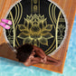 Egypt The Lotus Beach Blanket Gold Bloom Hieroglyphic Patterns