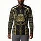 Egypt The Lotus Button Sweatshirt Gold Bloom Hieroglyphic Patterns