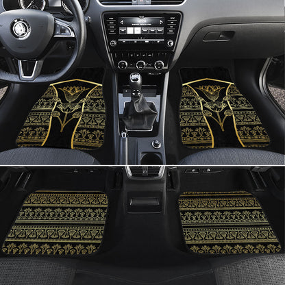 Egypt The Lotus Car Mats Gold Bloom Hieroglyphic Patterns