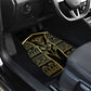 Egypt The Lotus Car Mats Gold Bloom Hieroglyphic Patterns