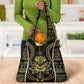 Egypt The Lotus Grocery Bag Gold Bloom Hieroglyphic Patterns