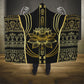 Egypt The Lotus Hooded Blanket Gold Bloom Hieroglyphic Patterns