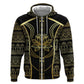 Egypt The Lotus Hoodie Gold Bloom Hieroglyphic Patterns