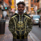 Egypt The Lotus Hoodie Gold Bloom Hieroglyphic Patterns