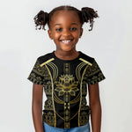 Egypt The Lotus Kid T shirt Gold Bloom Hieroglyphic Patterns