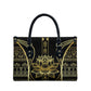 Egypt The Lotus Leather Bag Gold Bloom Hieroglyphic Patterns