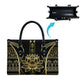 Egypt The Lotus Leather Bag Gold Bloom Hieroglyphic Patterns