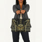 Egypt The Lotus Leather Bag Gold Bloom Hieroglyphic Patterns