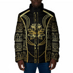Egypt The Lotus Padded Jacket Gold Bloom Hieroglyphic Patterns
