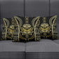 Egypt The Lotus Pillow Cover Gold Bloom Hieroglyphic Patterns