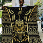 Egypt The Lotus Quilt Gold Bloom Hieroglyphic Patterns