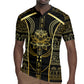 Egypt The Lotus Rugby Jersey Gold Bloom Hieroglyphic Patterns