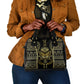 Egypt The Lotus Shoulder Handbag Gold Bloom Hieroglyphic Patterns
