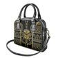Egypt The Lotus Shoulder Handbag Gold Bloom Hieroglyphic Patterns