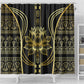 Egypt The Lotus Shower Curtain Gold Bloom Hieroglyphic Patterns