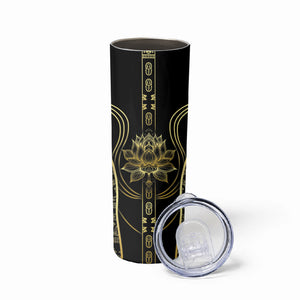 Egypt The Lotus Skinny Tumbler Gold Bloom Hieroglyphic Patterns