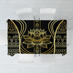 Egypt The Lotus Tablecloth Gold Bloom Hieroglyphic Patterns