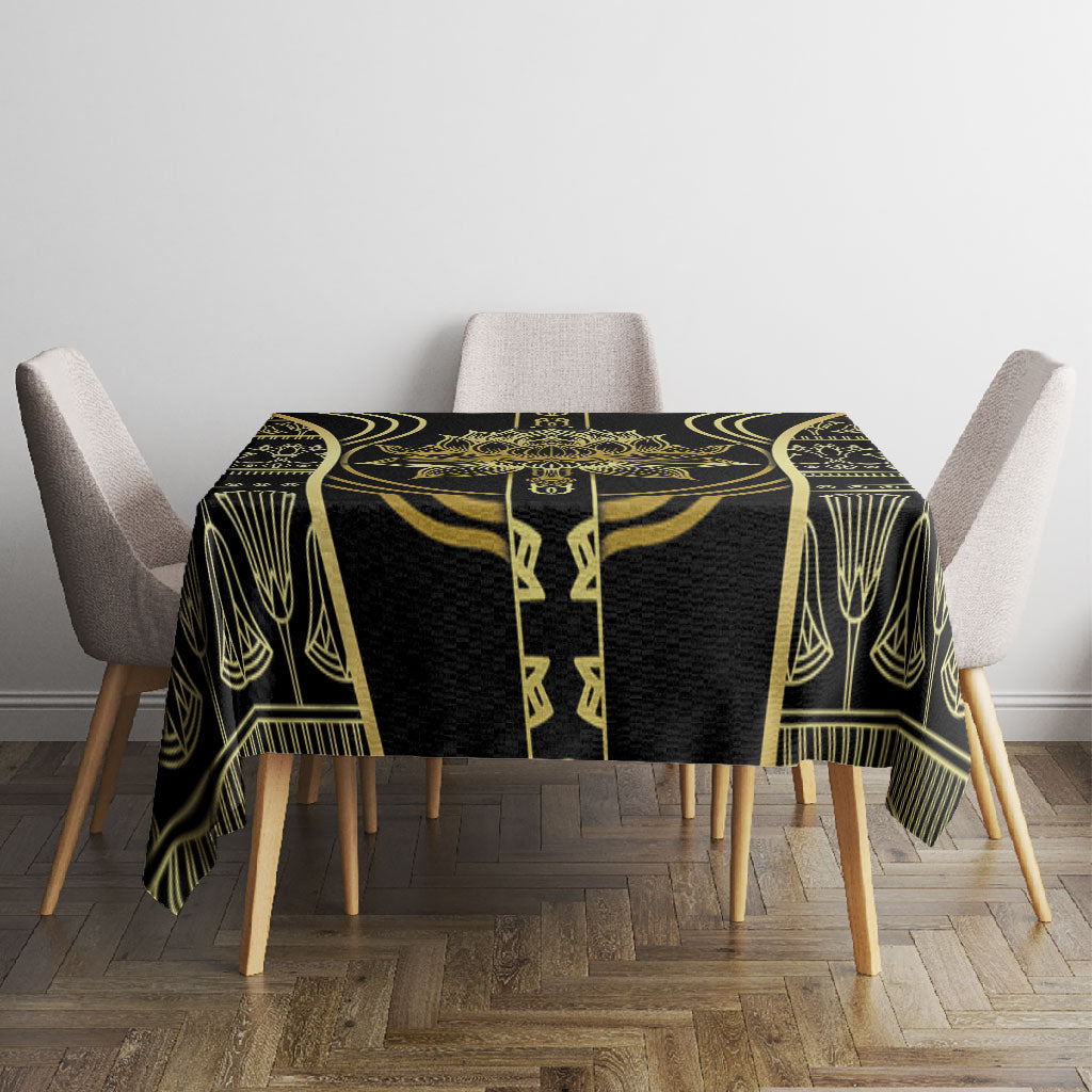 Egypt The Lotus Tablecloth Gold Bloom Hieroglyphic Patterns