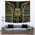 Egypt The Lotus Tapestry Gold Bloom Hieroglyphic Patterns