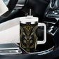 Egypt The Lotus Tumbler With Handle Gold Bloom Hieroglyphic Patterns