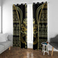 Egypt The Lotus Window Curtain Gold Bloom Hieroglyphic Patterns
