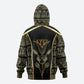 Egypt The Lotus Zip Hoodie Gold Bloom Hieroglyphic Patterns