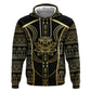 Egypt The Lotus Zip Hoodie Gold Bloom Hieroglyphic Patterns