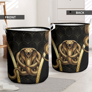 Egypt Uraeus Laundry Basket Gold Cobra Luxury Style