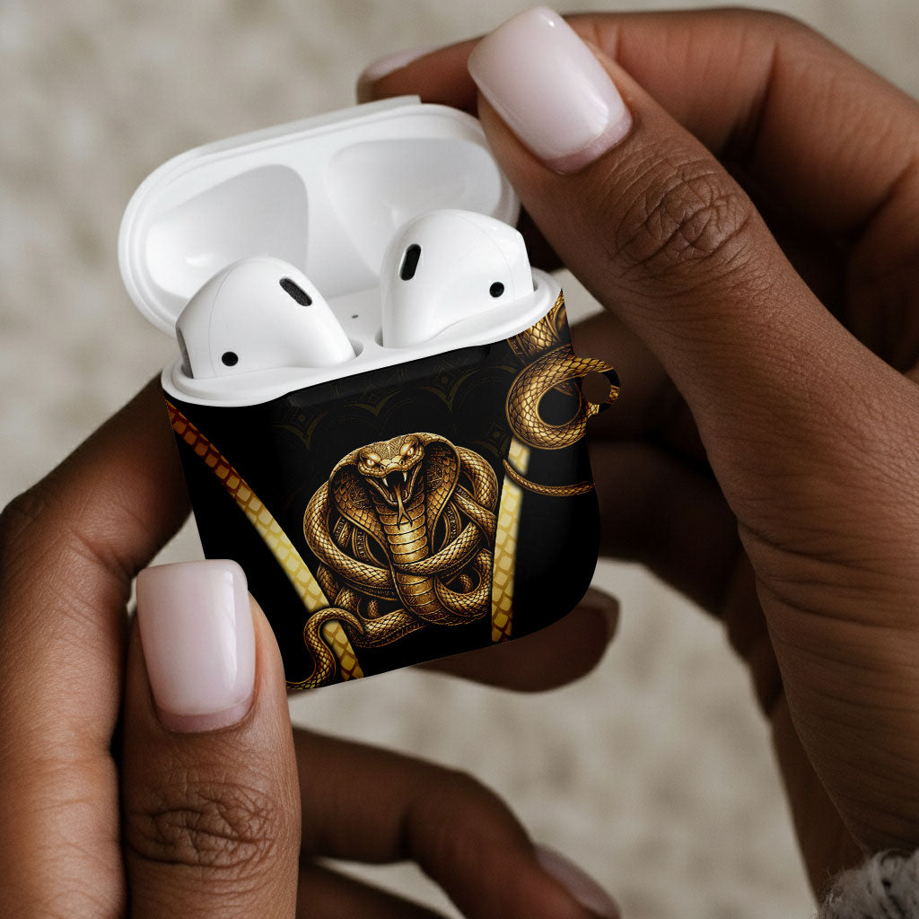 Egypt Uraeus AirPods Case Gold Cobra Luxury Style