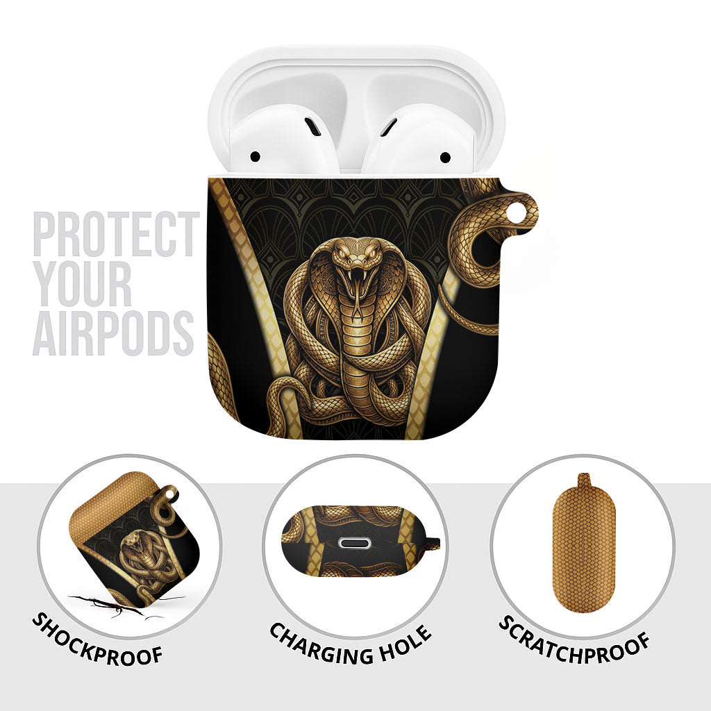 Egypt Uraeus AirPods Case Gold Cobra Luxury Style