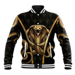 Egypt Uraeus Baseball Jacket Gold Cobra Luxury Style