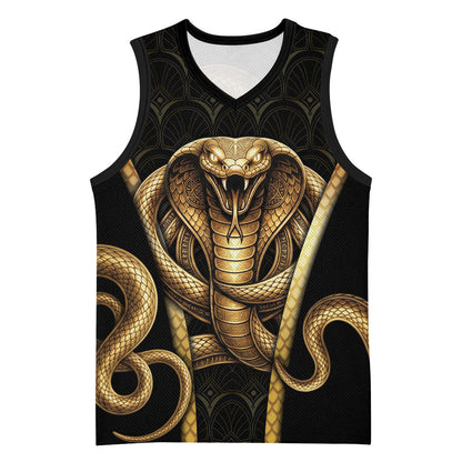 Egypt Uraeus Basketball Jersey Gold Cobra Luxury Style