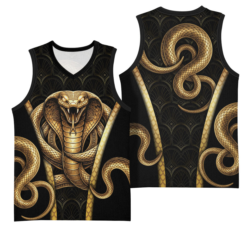 Egypt Uraeus Basketball Jersey Gold Cobra Luxury Style
