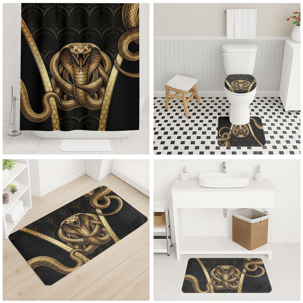Egypt Uraeus Bathroom Set Gold Cobra Luxury Style
