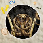 Egypt Uraeus Beach Blanket Gold Cobra Luxury Style
