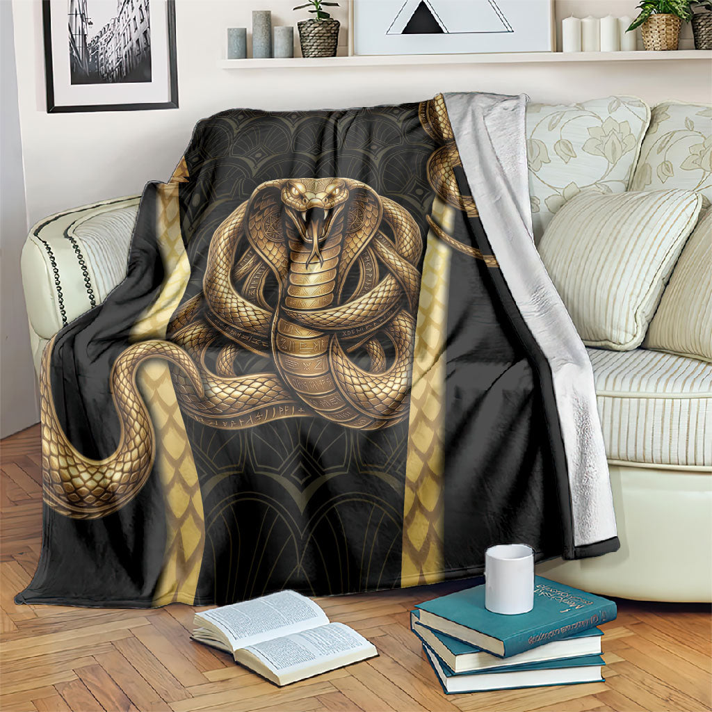Egypt Uraeus Blanket Gold Cobra Luxury Style