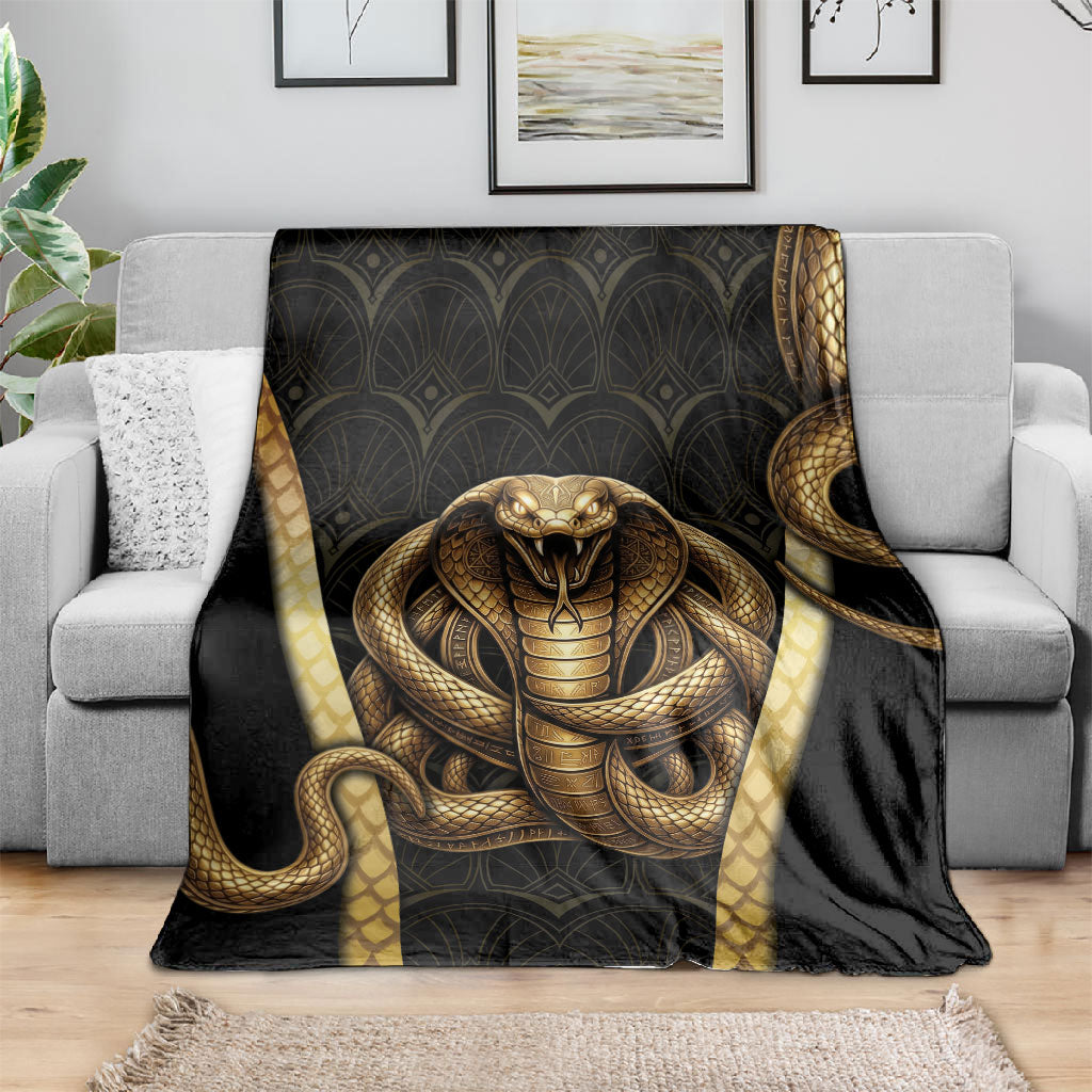 Egypt Uraeus Blanket Gold Cobra Luxury Style