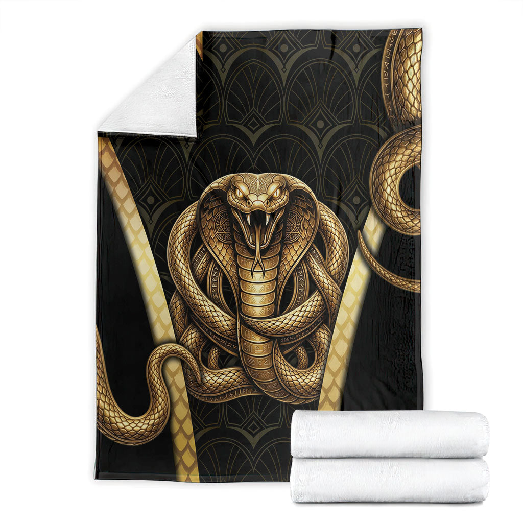 Egypt Uraeus Blanket Gold Cobra Luxury Style