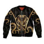 Egypt Uraeus Bomber Jacket Gold Cobra Luxury Style